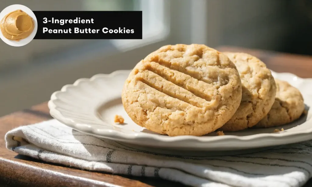3-Ingredient Peanut Butter Cookies