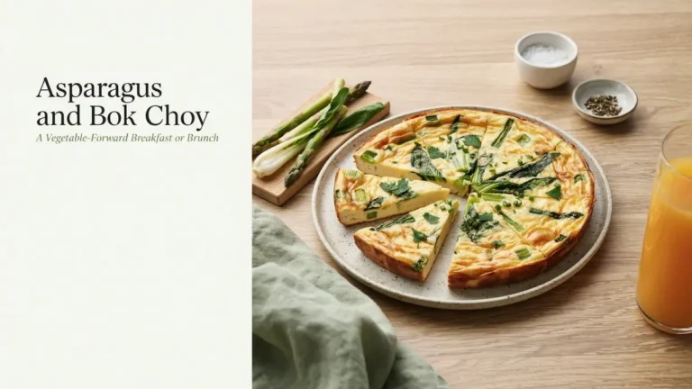 Asparagus and Bok Choy Frittata