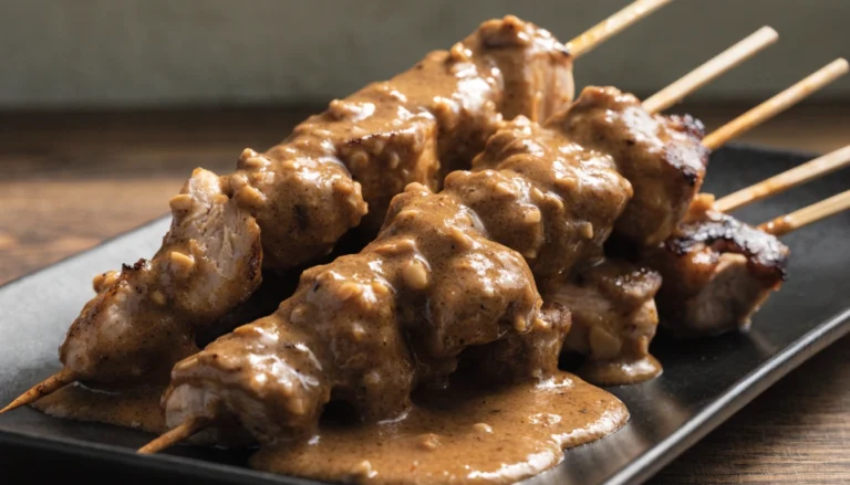 Chicken Skewers with Peanut Sauce