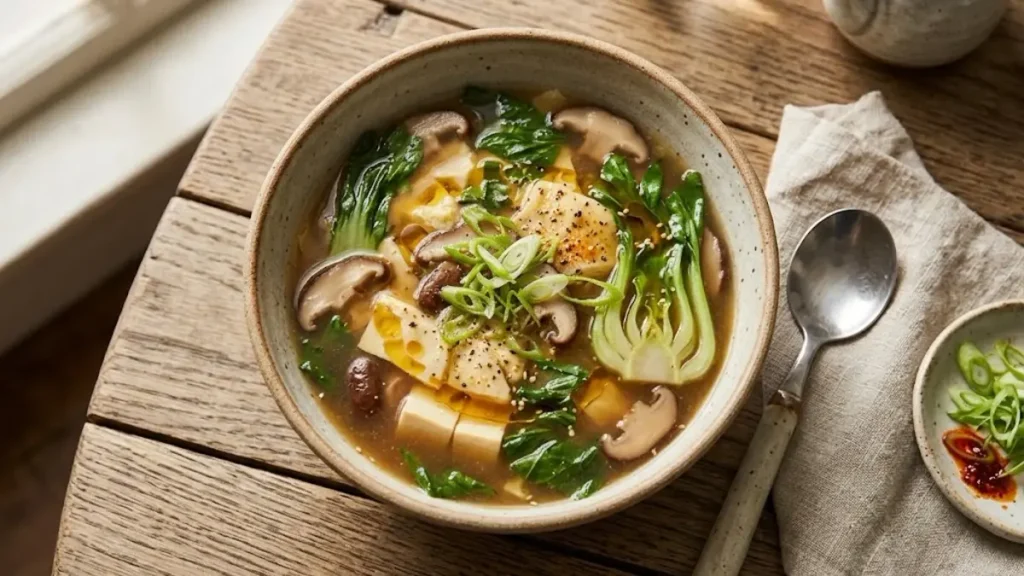 Miso Tofu and Bok Choy Soup