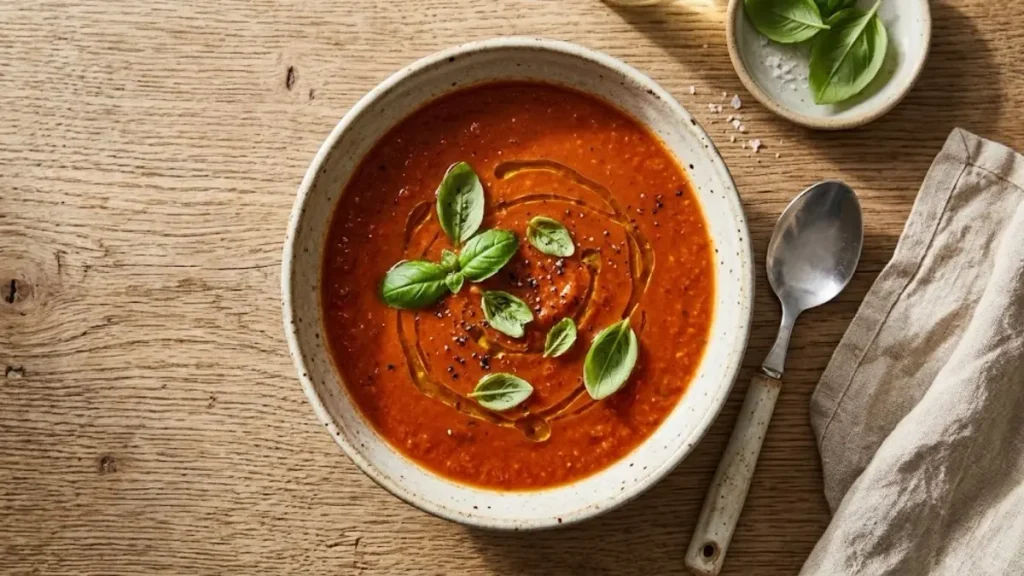 Roasted Tomato and Basil Soup